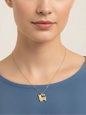 "Best Friend" Dog Mom 18K Gold Plated Pendant Necklace